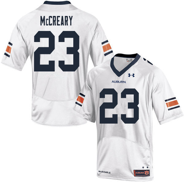 Men #23 Roger McCreary Auburn Tigers College Football Jerseys Sale-White - Click Image to Close